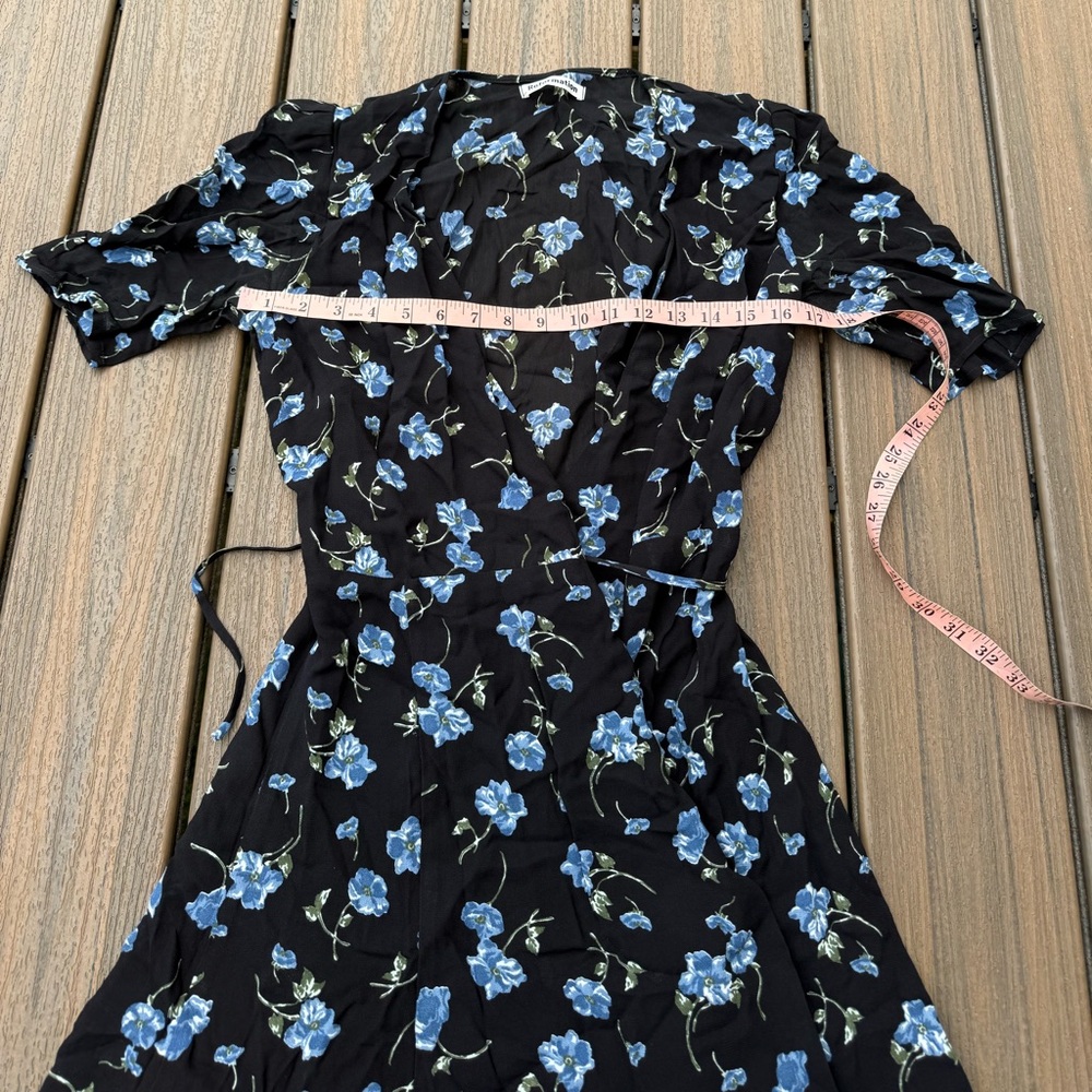 Reformation lucky floral wrap dress black vintage floral Small‎ - Picture 4 of 7